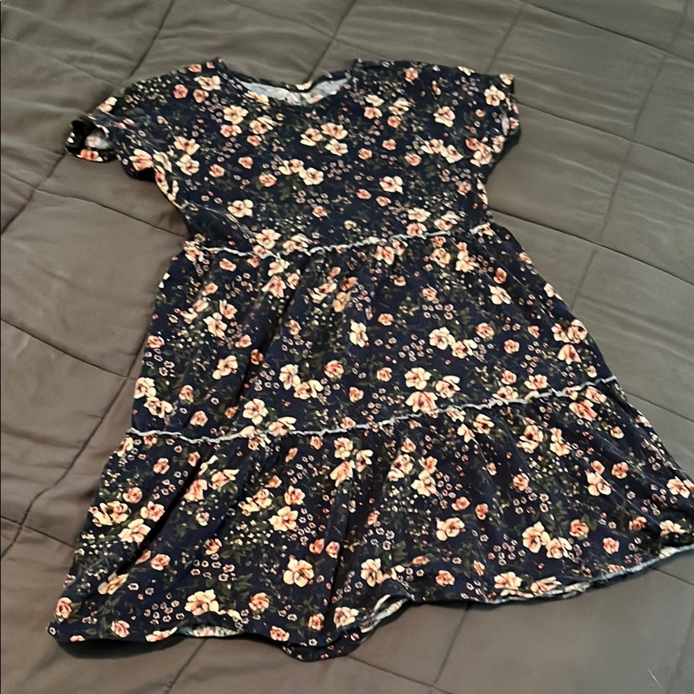 Old Navy Orange and Pink Flutter Sleeve Sundress